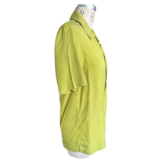 KOTN Flow Unisex Button Down Short Sleeved Top – Chartreuse Yellow Size S - Picture 5 of 8